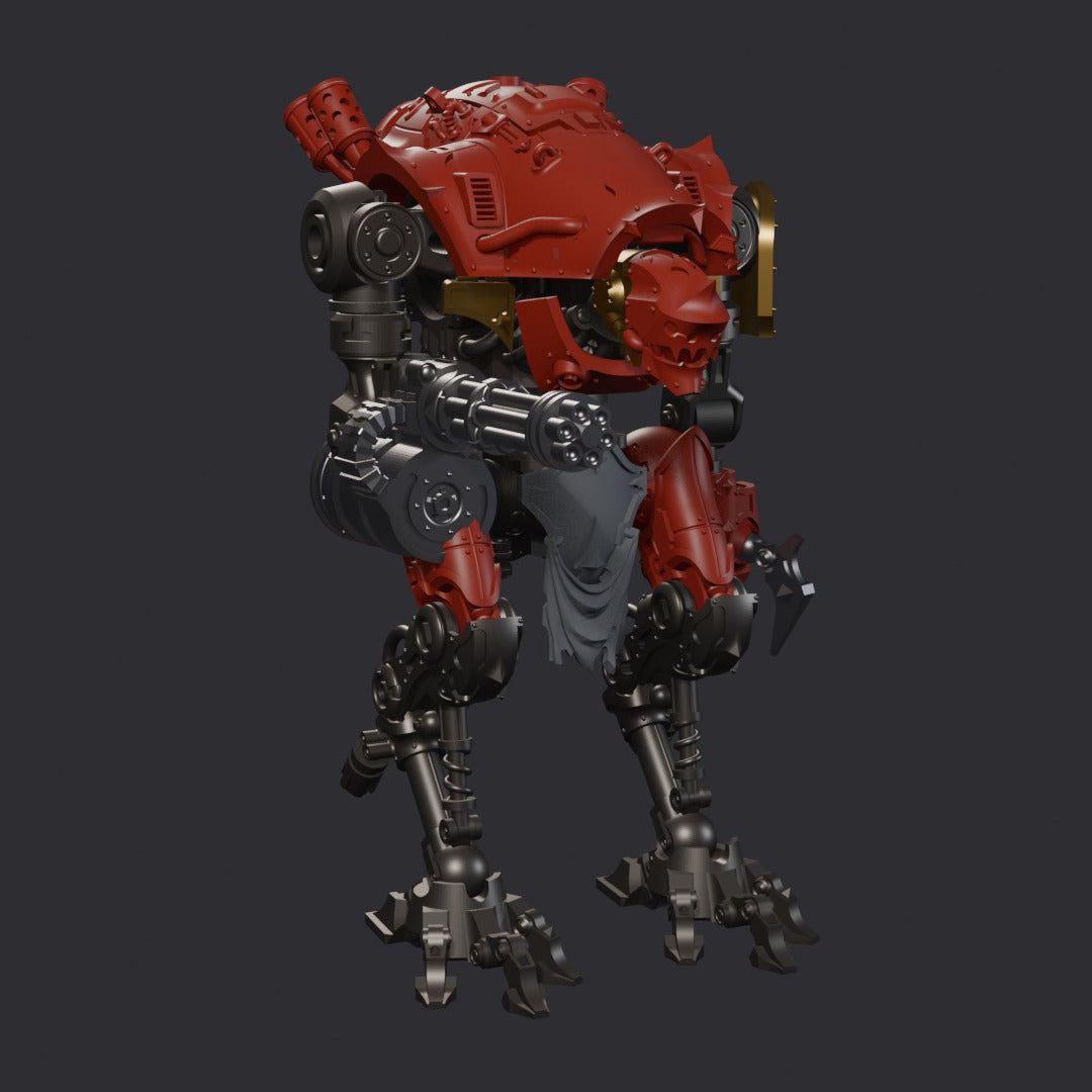 The Great Vortex Knightmech by DakkaDakka – painted render, three-quarter front