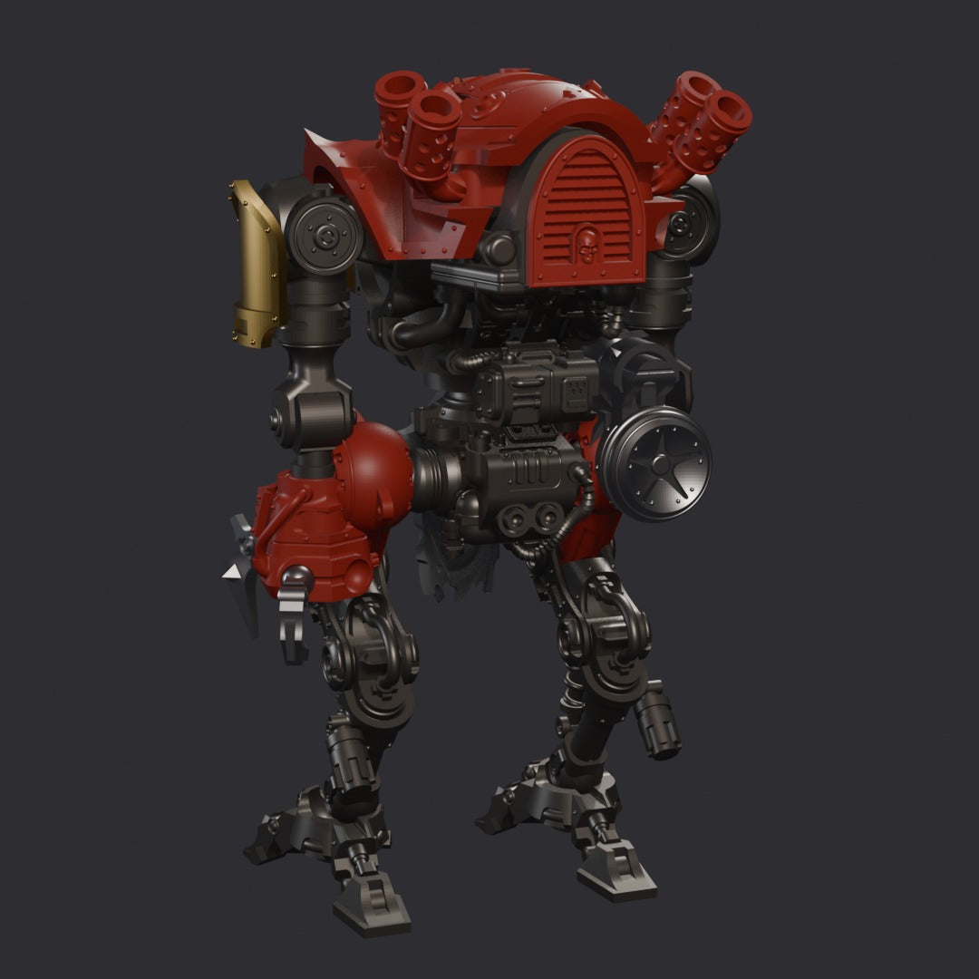 The Great Vortex Knightmech by DakkaDakka – painted render from behind