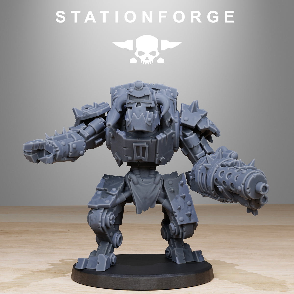 Orkaz Bots Infantry by Station Forge – robot with claw and spiked gun