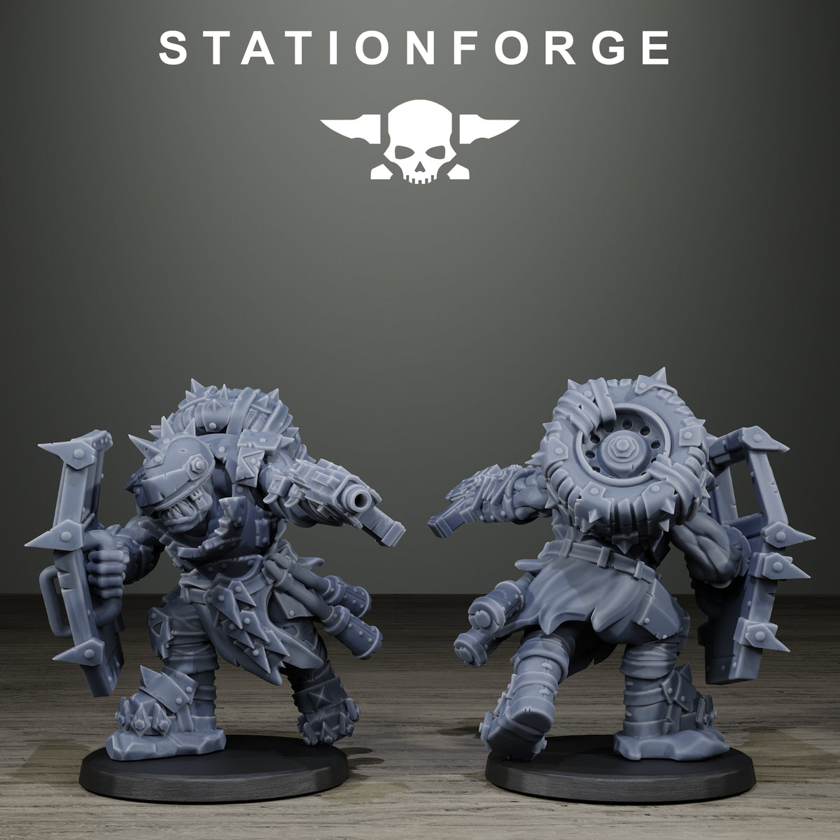 Orkaz Scrappers by Station Forge – door-shield boy, front and back