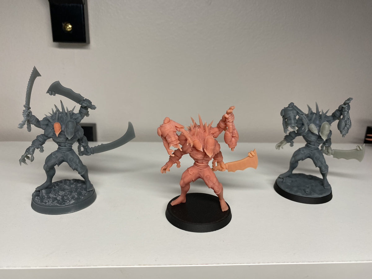 Hulking Monstrosity - Cursed Elves by Edge Miniatures designer photo of printed and painted Monstrosities