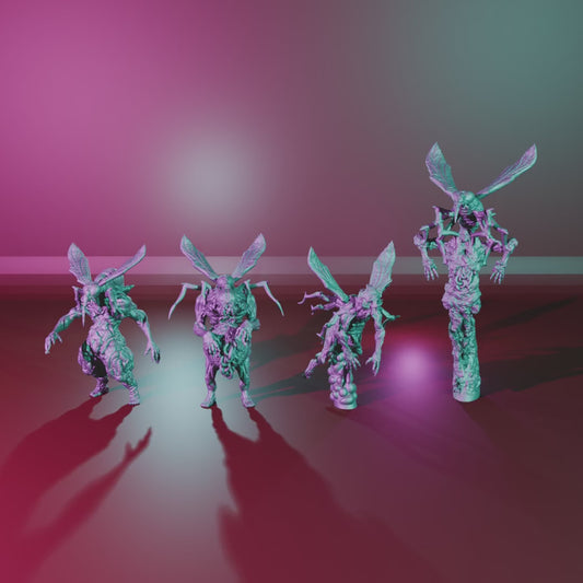 Malignant Fly Grail Thralls – 360° turntable, all four thralls