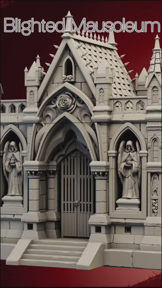 Blighted Mausoleum by Ghamak 28/32mm Scale, Terrain, 200x230mm, Table Top Mini, Scale Model