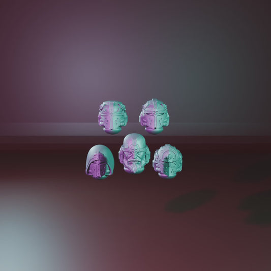 Pactum Aeternum Crusader Heads by DakkaDakkaStore – 10/20/30 Resin Printed Grimdark Heads (28/32mm Scale)