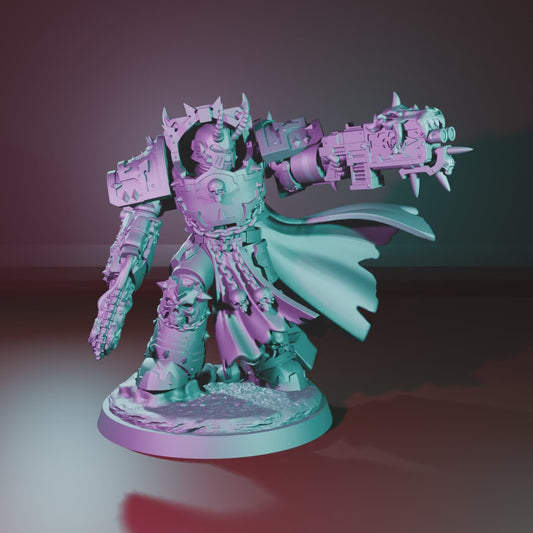 Exterminator Lord 2 by Ghamak 28/32mm Scale Miniature, 42mm tall