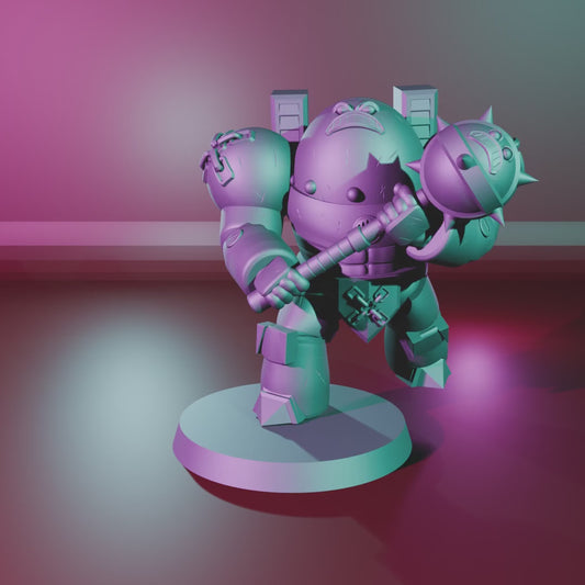 Hate Monger by 3DArtGuy turntable, 50mm Hate Mace pose on a 40mm magnetic base