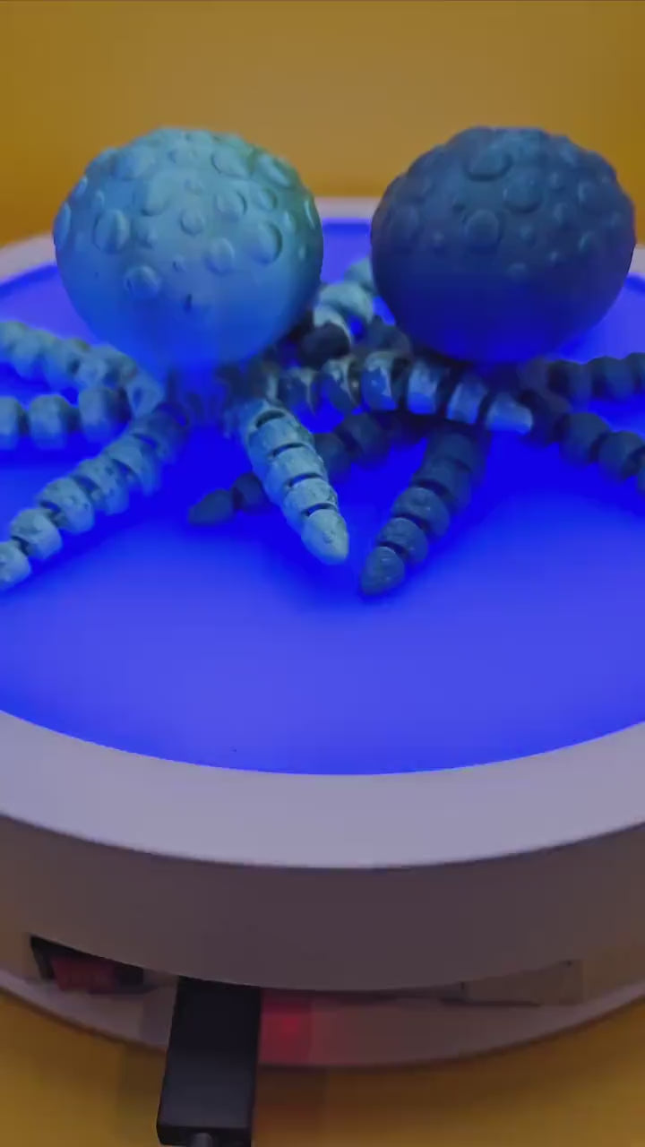 Octopie the Playful Octopus, by BendyBuddies 3D Printed, 4 Color PLA, articulated octopus, fidget, toy