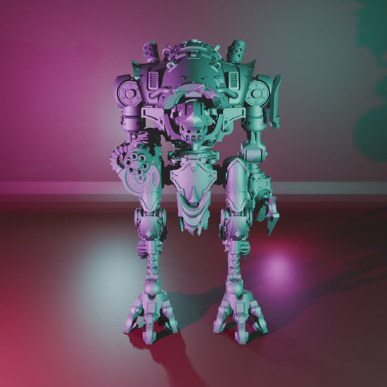 The Great Vortex Knightmech by DakkaDakka turntable video – gatling cannon and claw loadout
