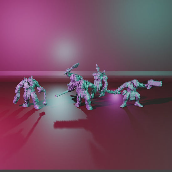 Orkaz Plague Spreadaz – 360° turntable, five assembled models