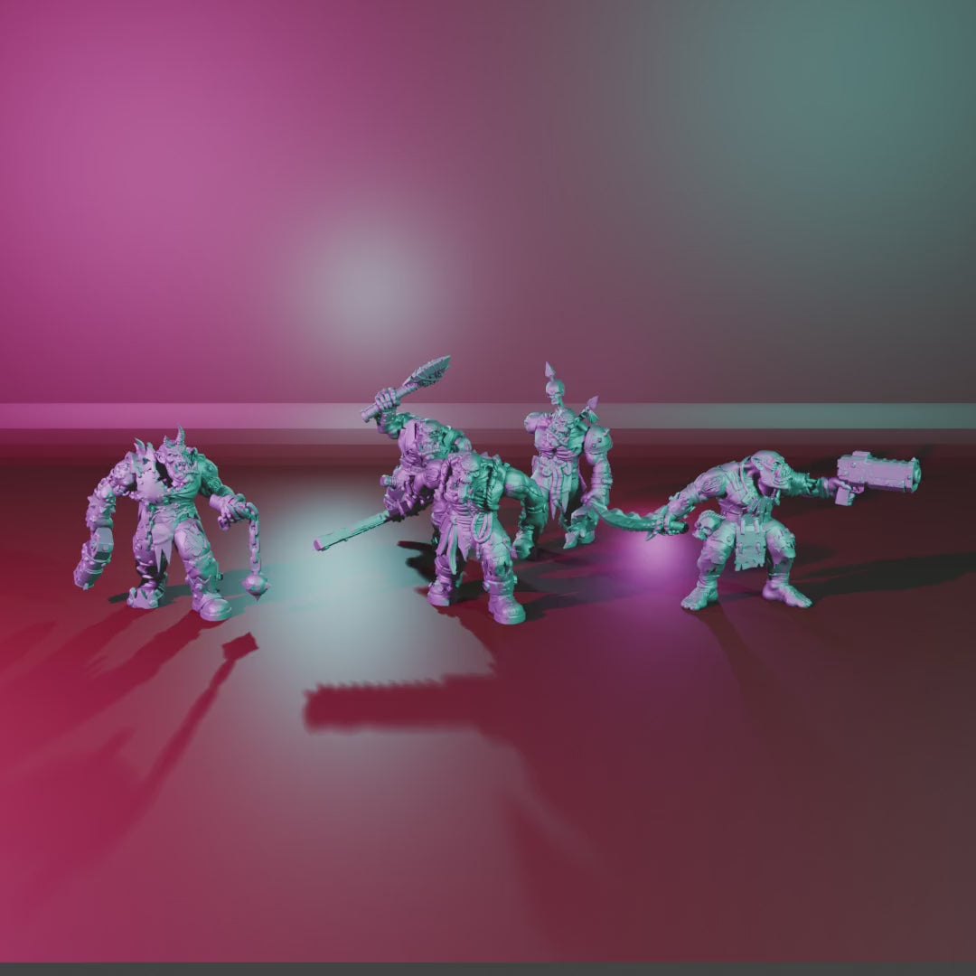 Orkaz Plague Spreadaz – 360° turntable, five assembled models