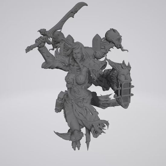 Noisy Sister by 3DArtGuy 32mm scale, 50mm or 100mm, Miniature War Gaming Figure