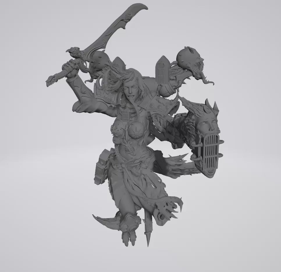 Noisy Sister by 3DArtGuy 32mm scale, 50mm or 100mm, Miniature War Gaming Figure