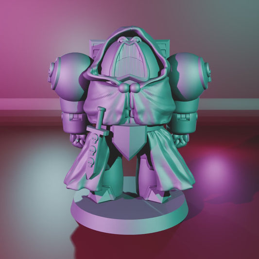 Robed Warrior by 3DArtGuy turntable, 50mm Standing pose on a 40mm magnetic base