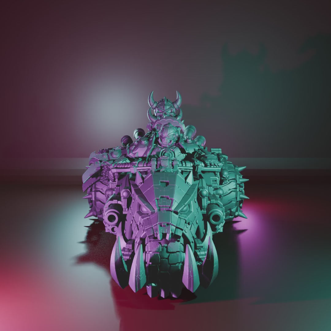 Grokk Gorecharger Command Trike by Atlan Forge, turntable video