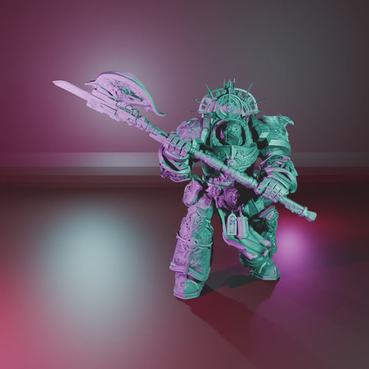 Knight of Purity by 3DArtGuy turntable, 50mm Halberd pose