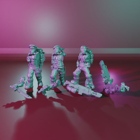 Grim Guard Jungle Fighters 2 – 360° turntable, bodies and arms from the kit