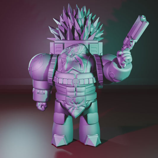 Terry the Psycho Warrior by 3DArtGuy 32mm scale, 50mm, Miniature War Gaming Figure, Grim Dark, Space, Proxy, Space King