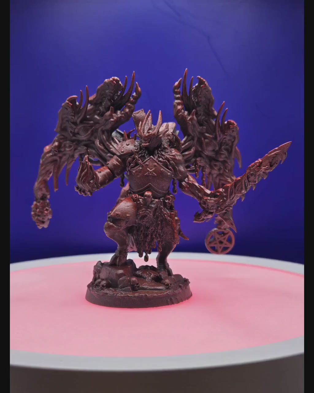 BARKASAR, Preator Of Brutality by Papikels Miniature, 100m tall Miniature, 32mm Scale, War Gaming Figure, Proxy for Trench Crusade