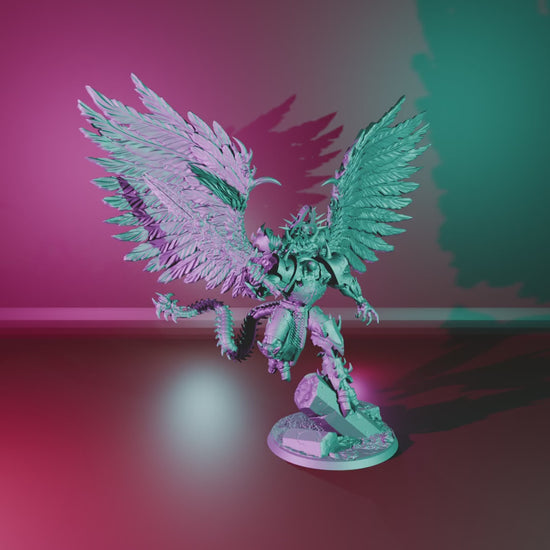 Demonic Possessed Warlock – 360° turntable, assembled with sword