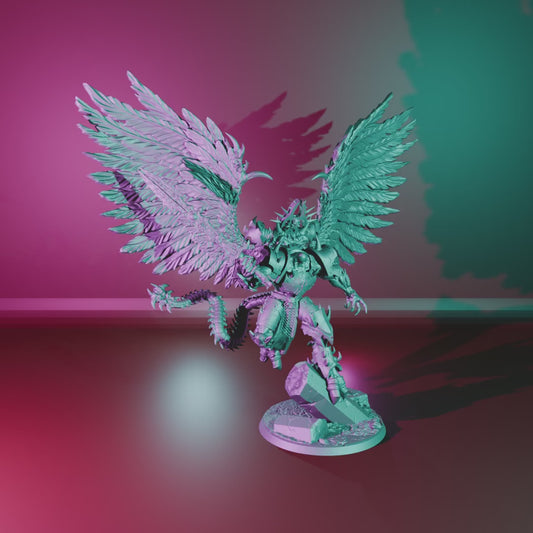 Demonic Possessed Warlock – 360° turntable, assembled with sword