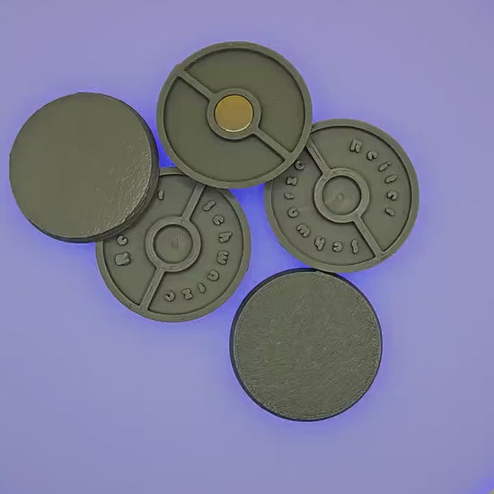 40mm Magnetic Round Bases for Miniatures, STL Printed Bases, Mini Bases, Magnetic, PLA Bases, 2mm bracing