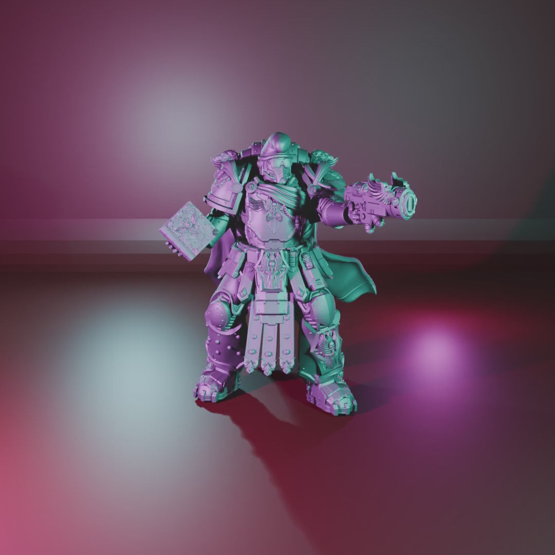 Space Smurf by 3DArtGuy turntable, Captain V2 with cape