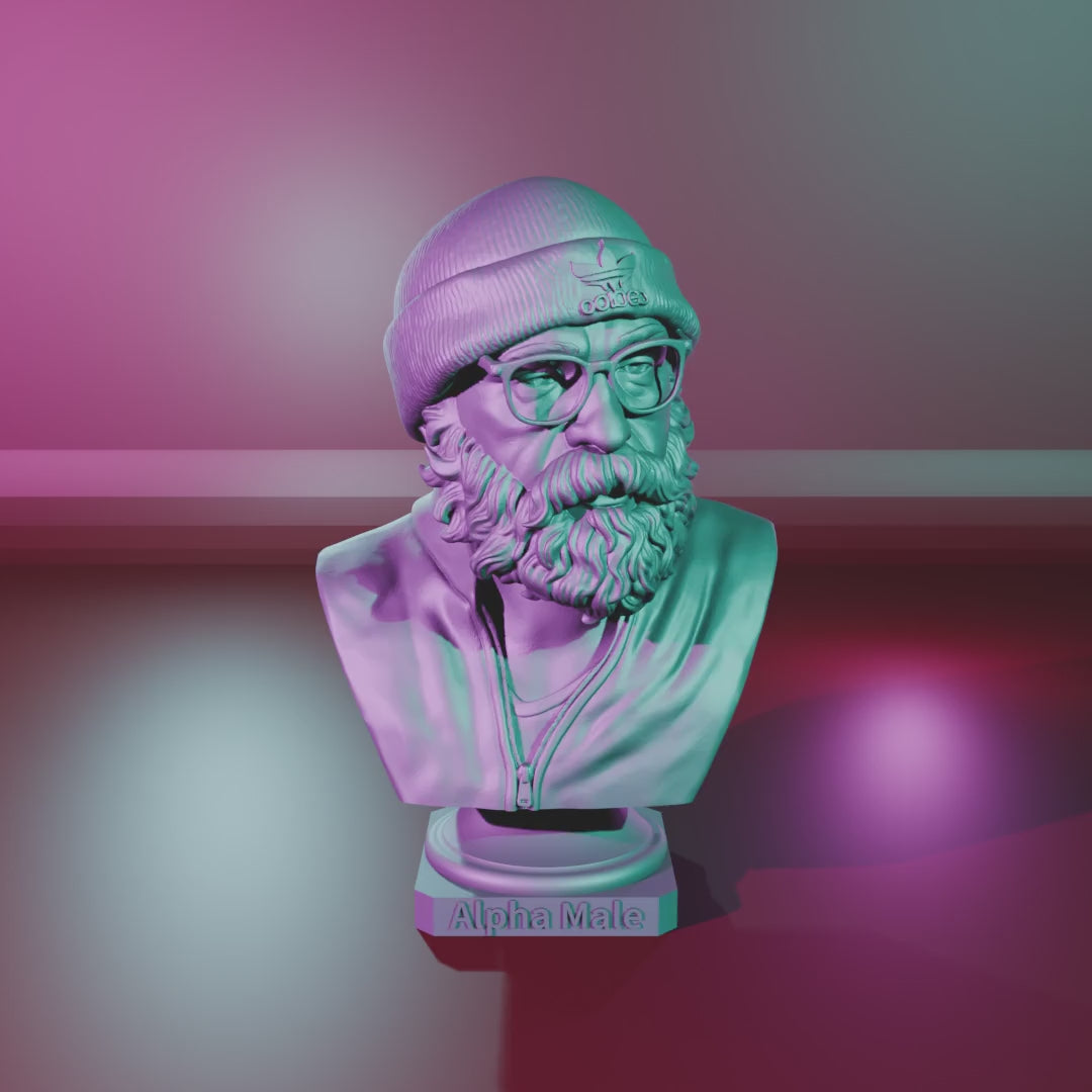 Alpha Male Bust by Mega Diamonds, 360 degree turntable video