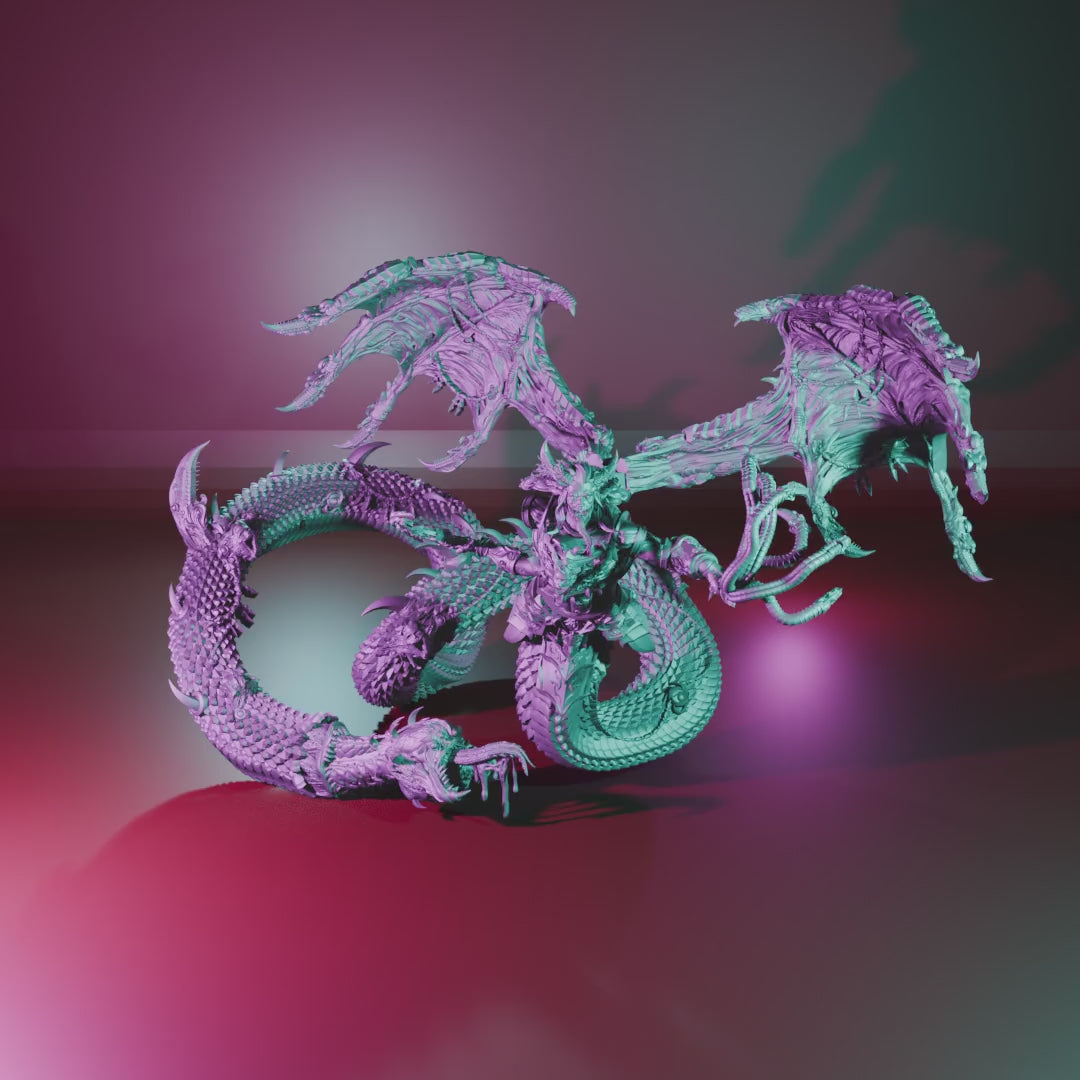 Giant Snake by 3DArtGuy turntable, 50mm Attack - Monster Face
