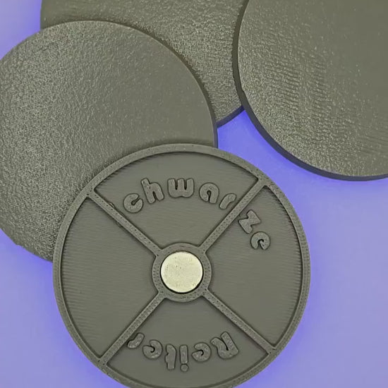 60mm Magnetic Round Bases for Miniatures, STL Printed Bases, Mini Bases, Magnetic, PLA Bases, 2mm bracing