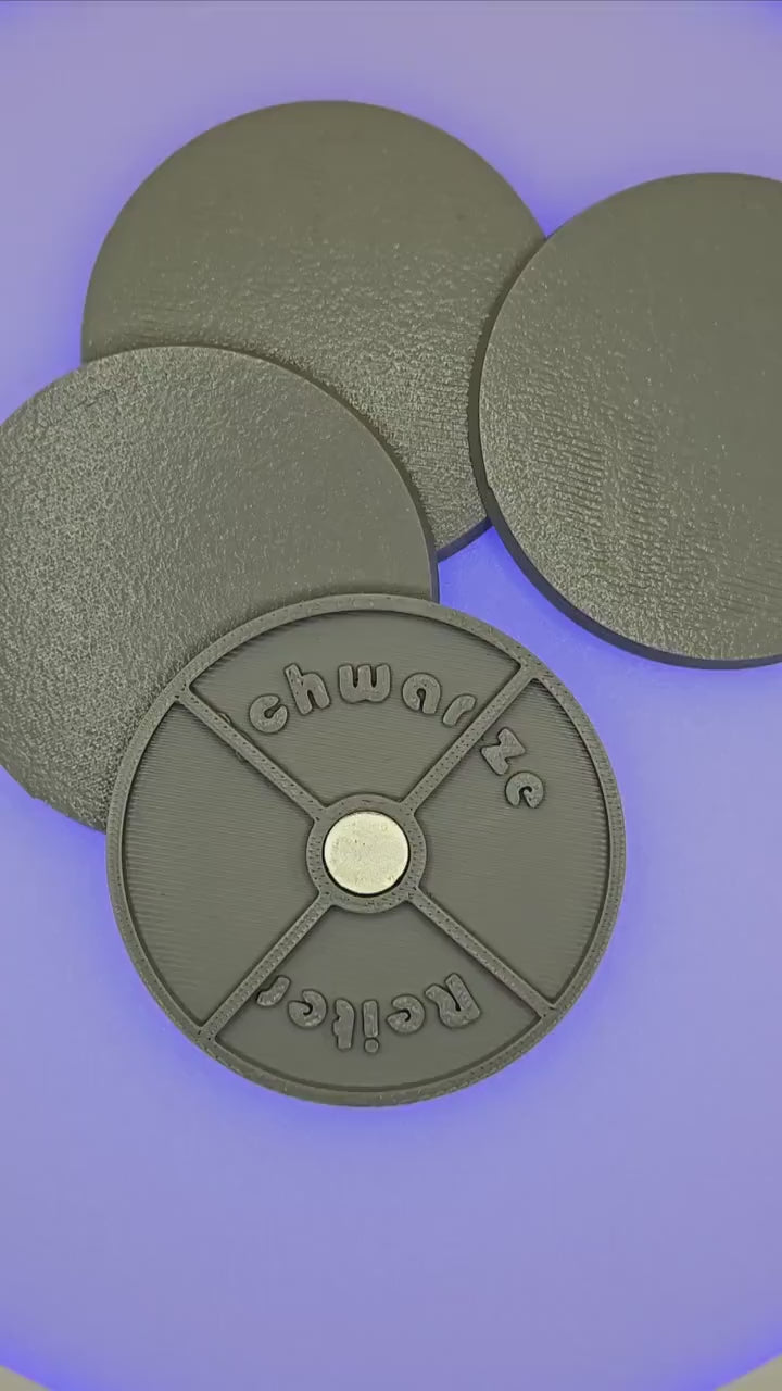 60mm Magnetic Round Bases for Miniatures, STL Printed Bases, Mini Bases, Magnetic, PLA Bases, 2mm bracing