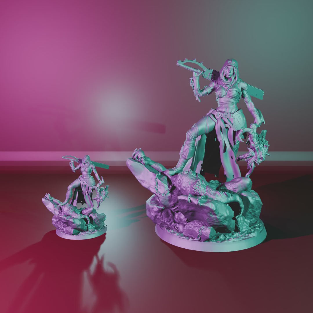 Sister Executioner – 360° turntable, 34mm and 70mm versions
