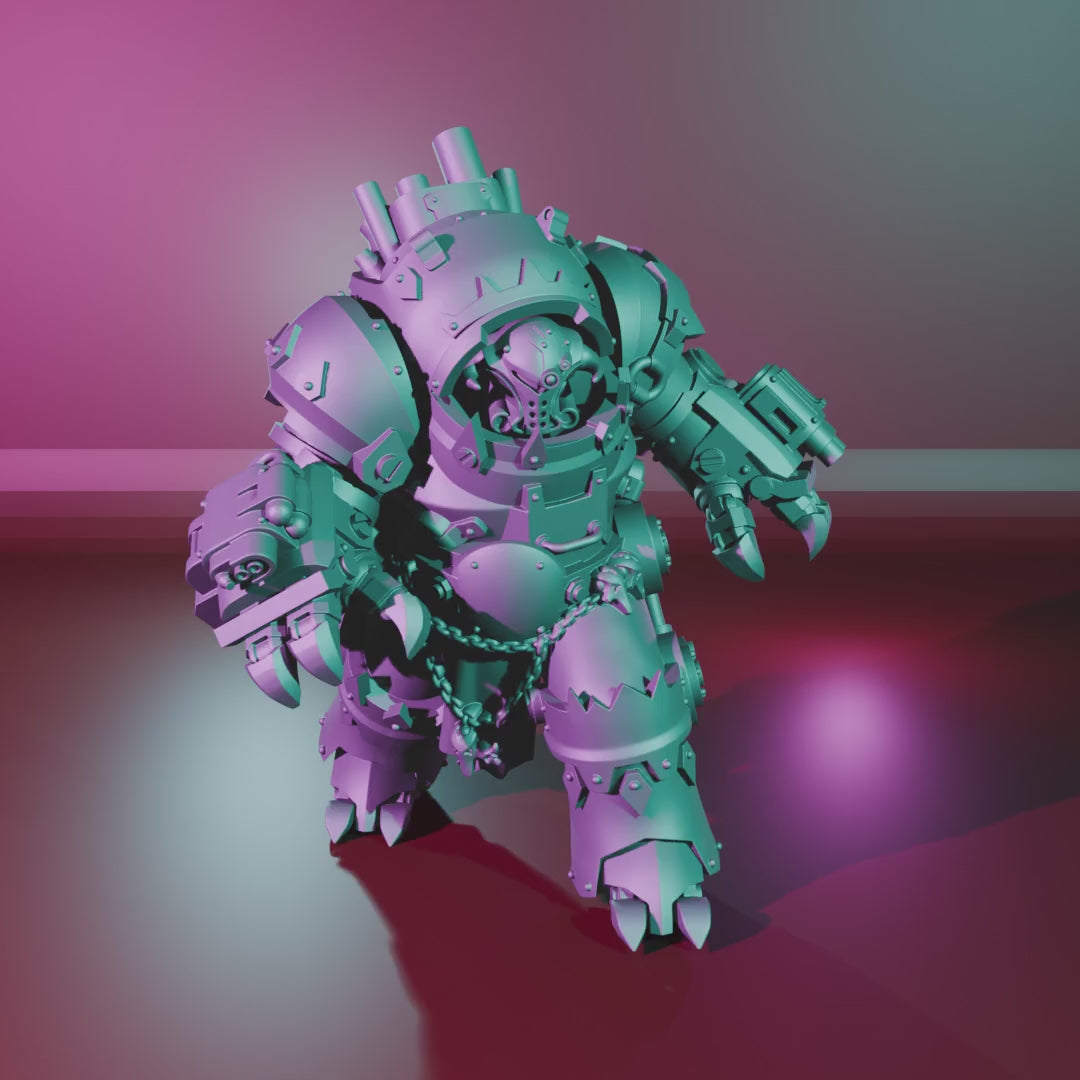 Gorgwork Mechdread – 360° turntable, assembled mechdread and claw weapons
