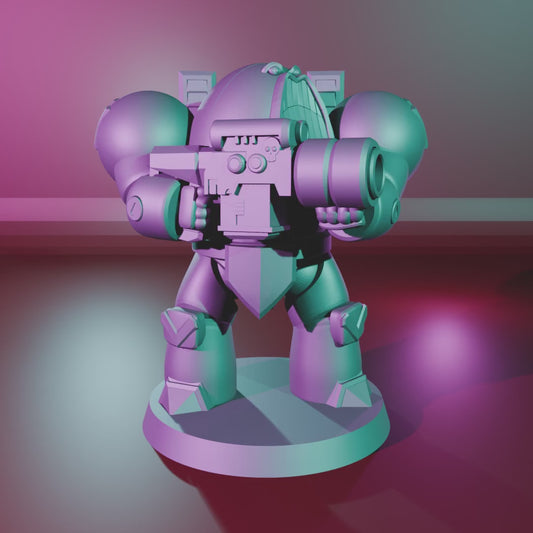 Star Defender Space King by 3DArtGuy turntable, 50mm Shooting pose on a 40mm magnetic base