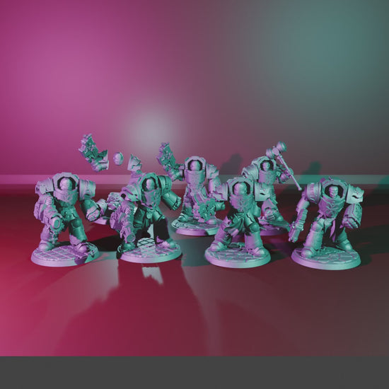 Temple Ranged Exterminators – 360° turntable, the seven-model squad