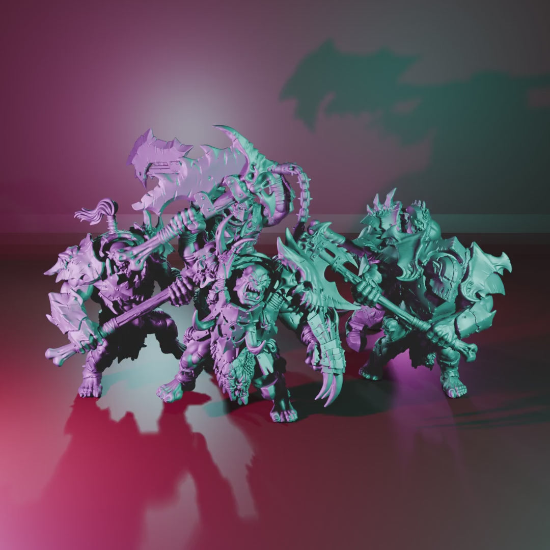 Orcs Bruisers by Ratman Forge turntable video – squad of 5
