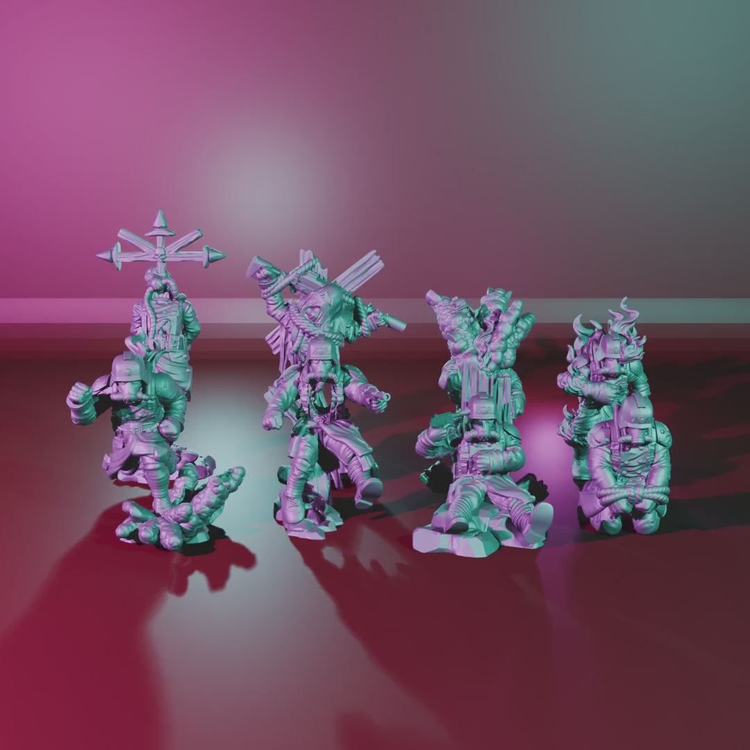 GrimGuard Objective Markers – 360° turntable, eight of the marker poses