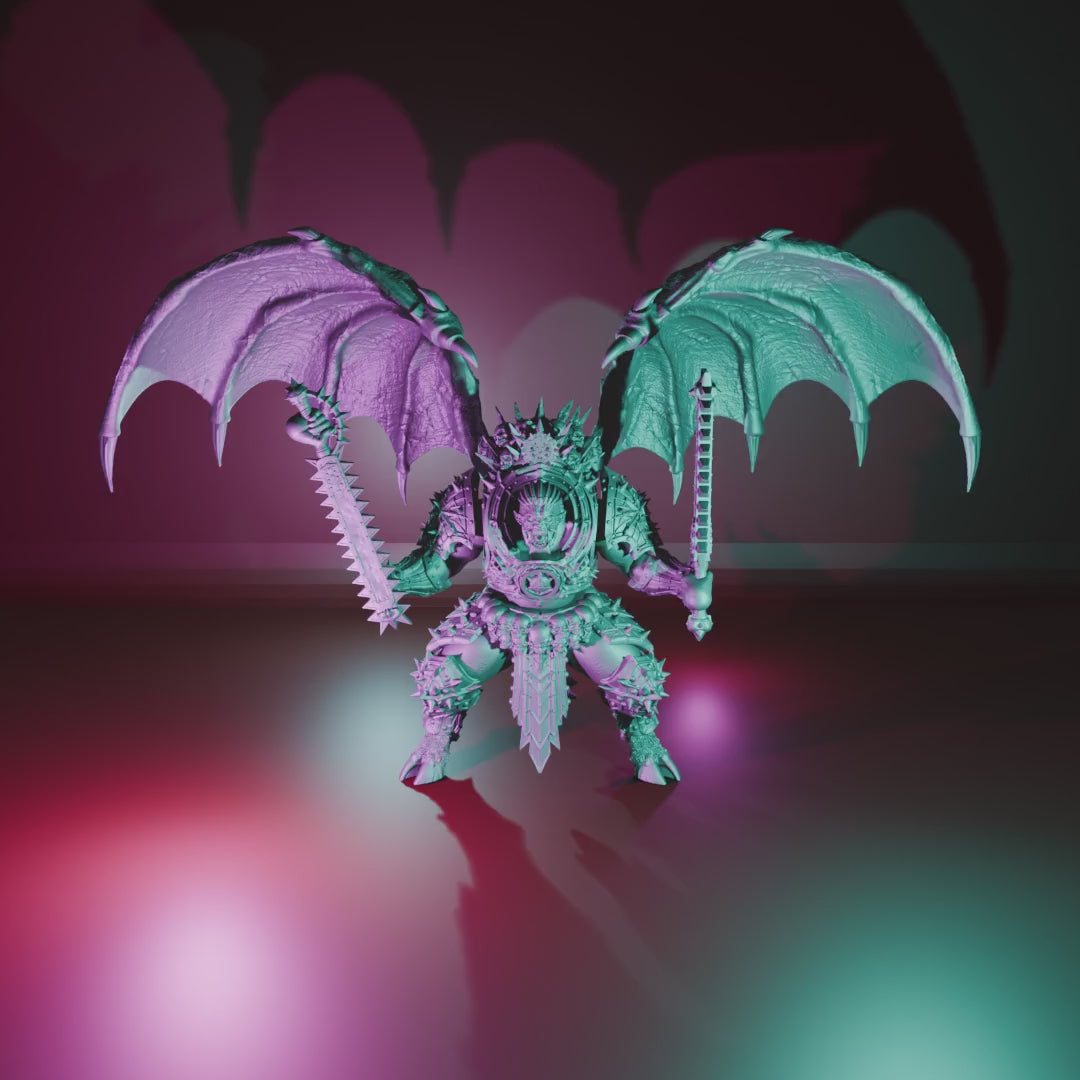 Bloodforged Wrathborn by WildMesh turntable video – twin blades pose