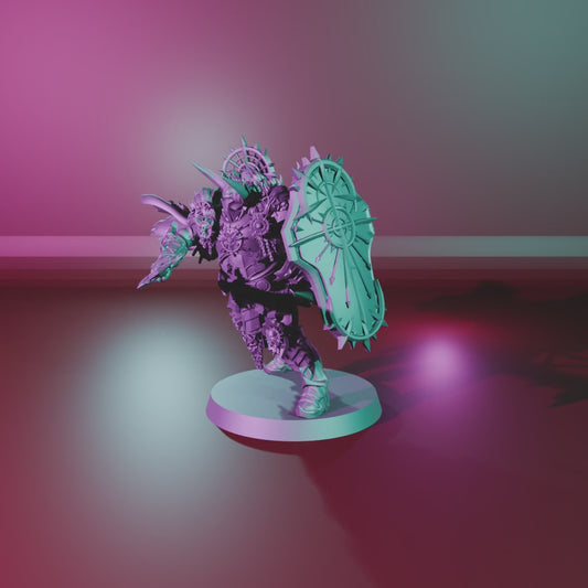 Herald of the Apocalypse by 3DArtGuy turntable, 50mm Pose 1 with cape on a 40mm magnetic base