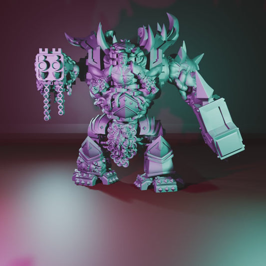 Chaos Wrath Juggernaut Multipart Set by WildMesh – Resin Printed Grimdark Sci-Fi Mini (28/32mm)