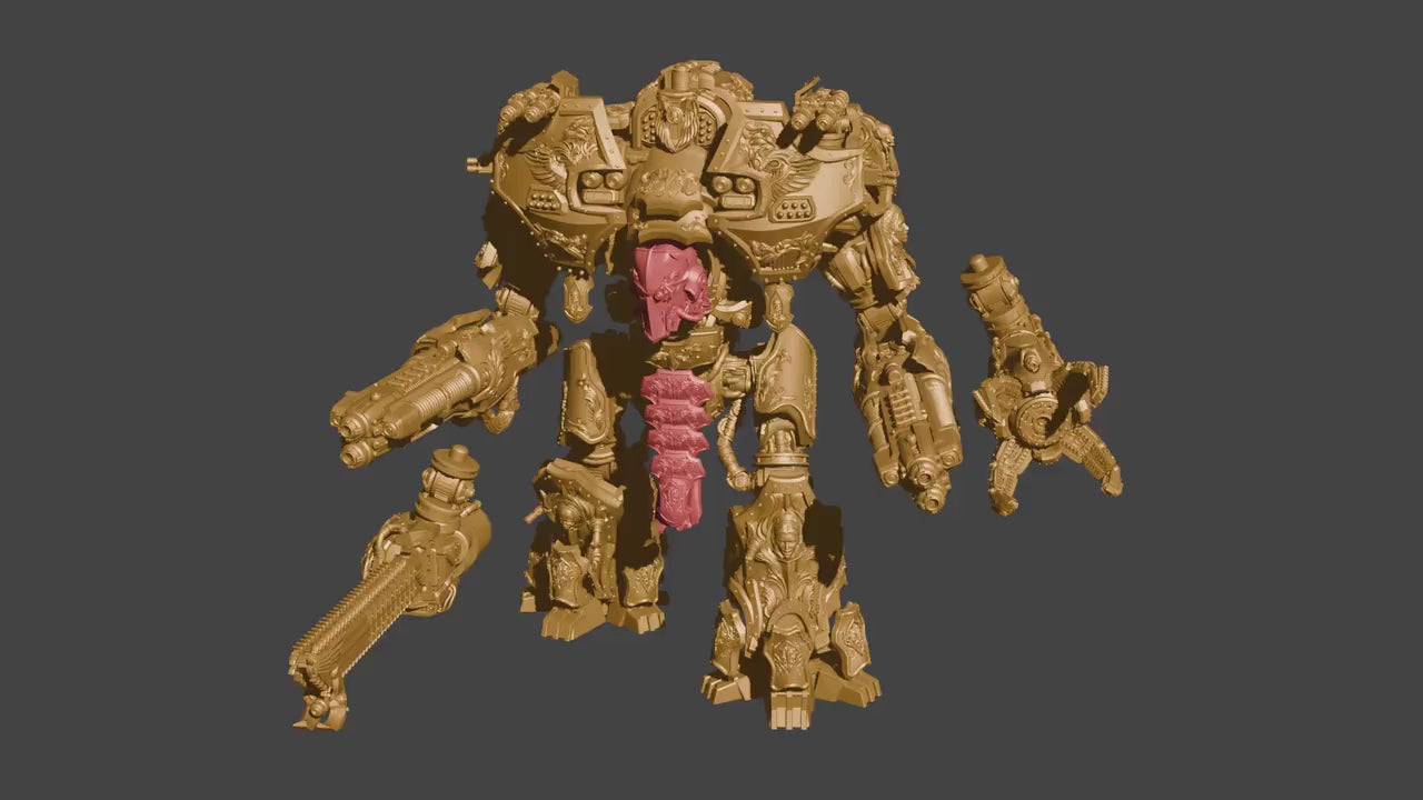 Walking Cathedral by 3DArtGuy 32mm scale, 100mm, 165mm, Miniature War Gaming Figure