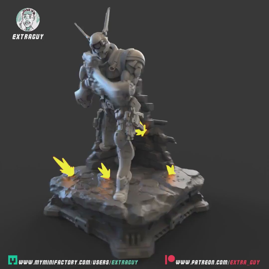 Appleseed Briareos by Extra Guy 32mm or 100mm figure, With Base, Anime, Tabletop, Proxy, Figure