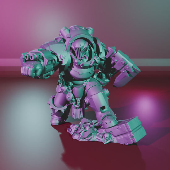 Gorgwork Commander in Heavy Armor – 360° turntable, assembled commander and axe