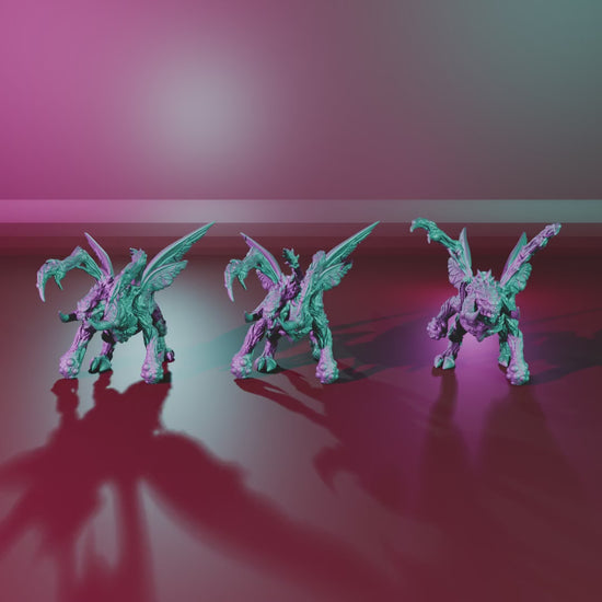 Insectoid Alien Basic Frontline Warrior – 360° turntable, all three warrior poses
