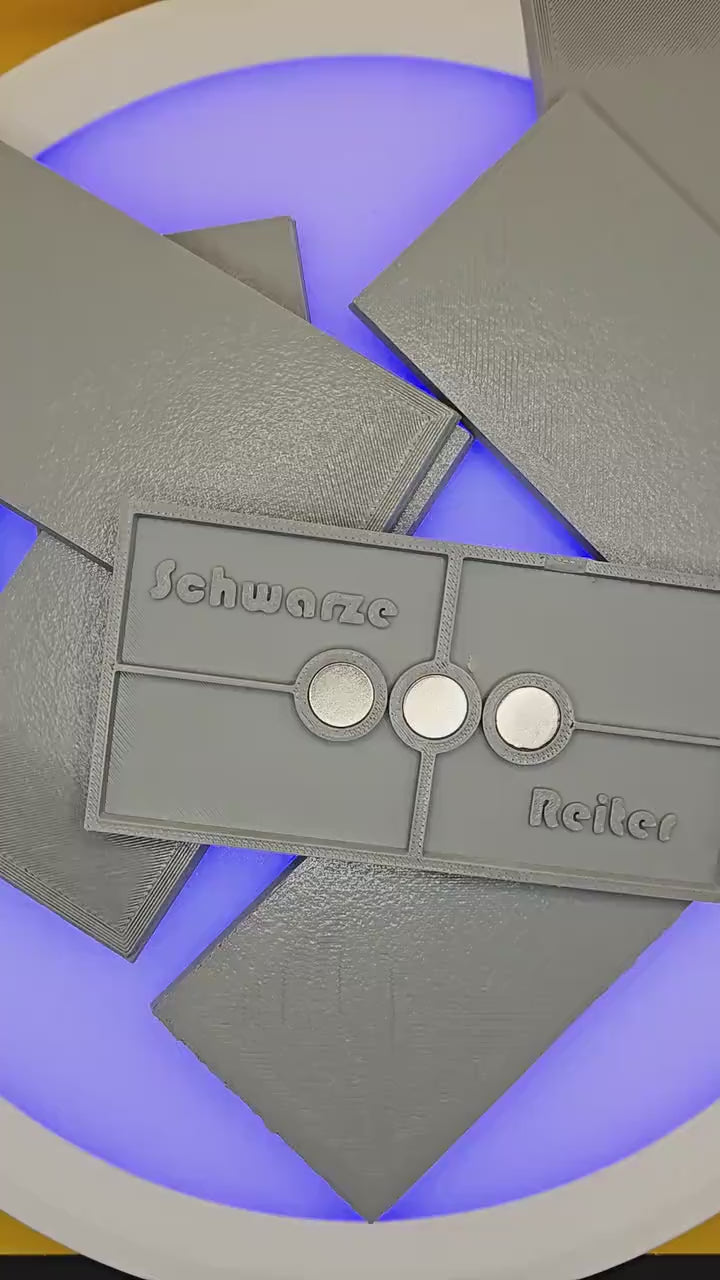 100mm x 50mm Magnetic Rectangle Bases for Miniatures, STL Printed Bases, Mini Bases, Magnetic, PLA Bases, 2mm bracing