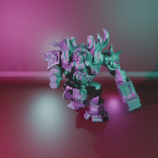 Chaos Wrath Juggernaut by Wild Mesh turntable, Walking stance with Hammer and Autocannon (base not included)