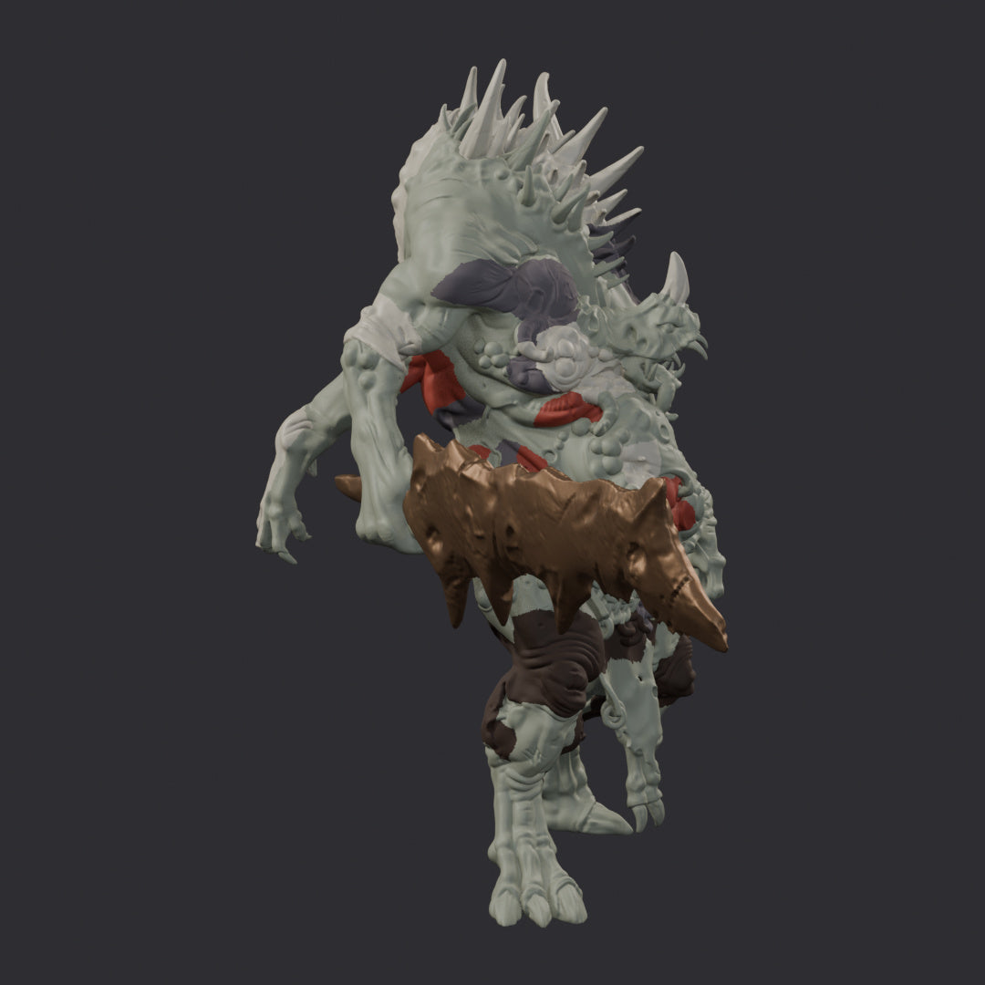 Rotting Demon by Rat Man Forge – painted render, right