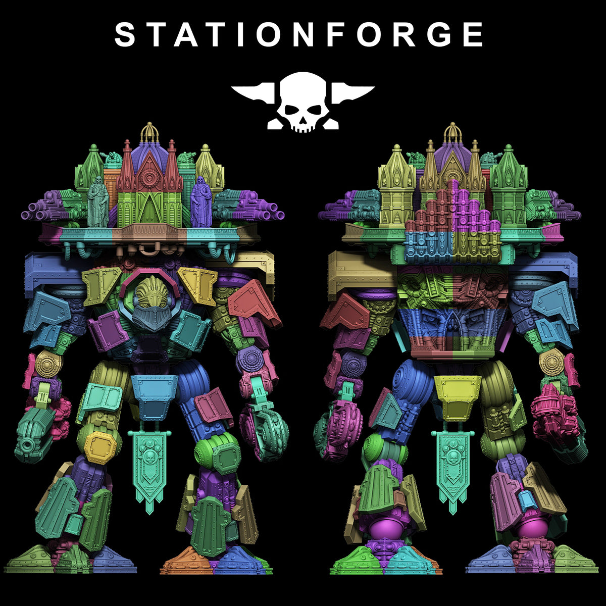 Scavenger Trident by Station Forge, front and back
