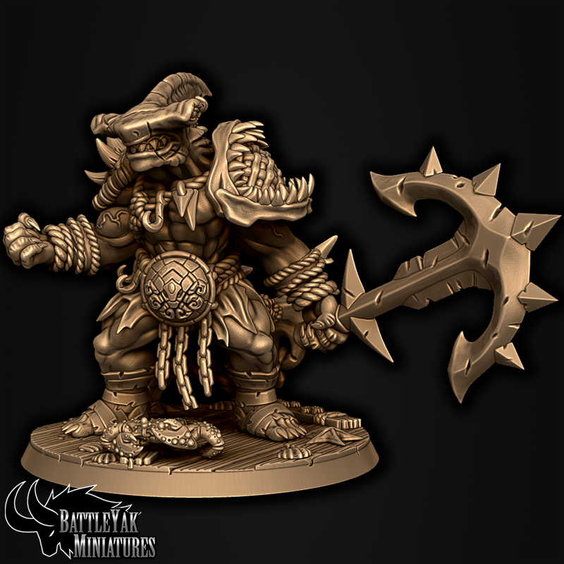Sharkzerker Hammerhead by Battle Yak – side view with toothed jaw pauldron