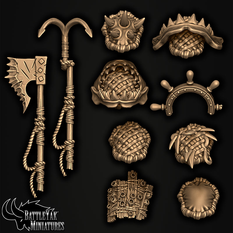 Sharkzerker Banner-Bearer by Battle Yak – the eight modular pauldrons