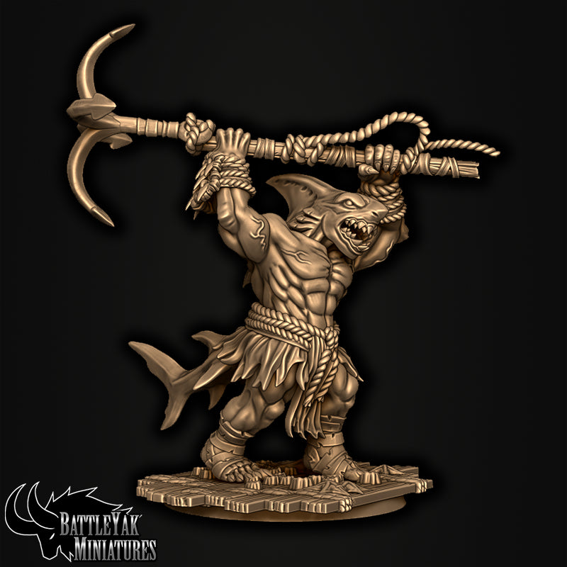 Sharkzerker Great-Weapon Pack by Battle Yak – overhead warrior swinging the anchor